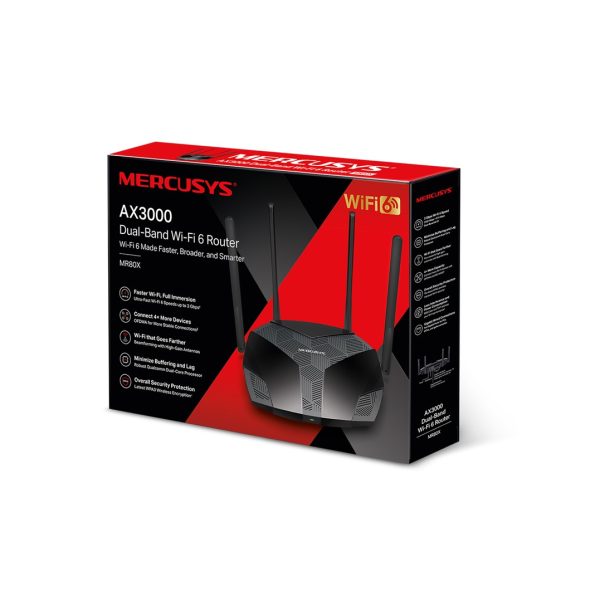 ROUTER MERCUSYS MR80X WI-FI 6 AX3000 - Imagen 1